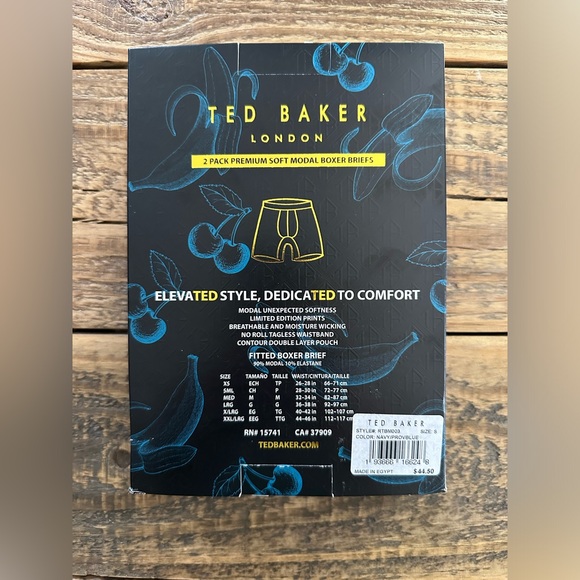 Ted Baker London Boxer Brief Men's Size Small 2 Pack Premium Soft Blue - Picture 2 of 4